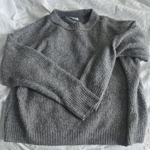 American Eagle Outfitters Charcoal Crew Neck Sweater